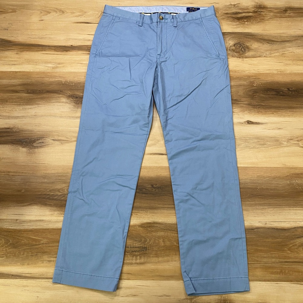 Polo Ralph Lauren Chino Pants 32/30 Stretch Cotton Twill Straight Fit Blue